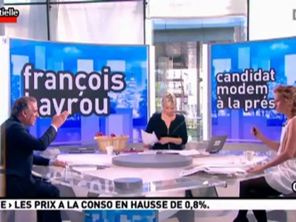 François Bayrou, invité de la Matinale sur Canal+ - 120412