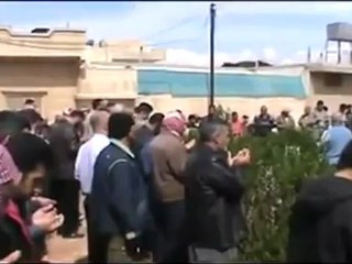 فري برس حمص القصير  دفن الشهيد رضوان محمد علي جمرك 12 4 2012  Homs