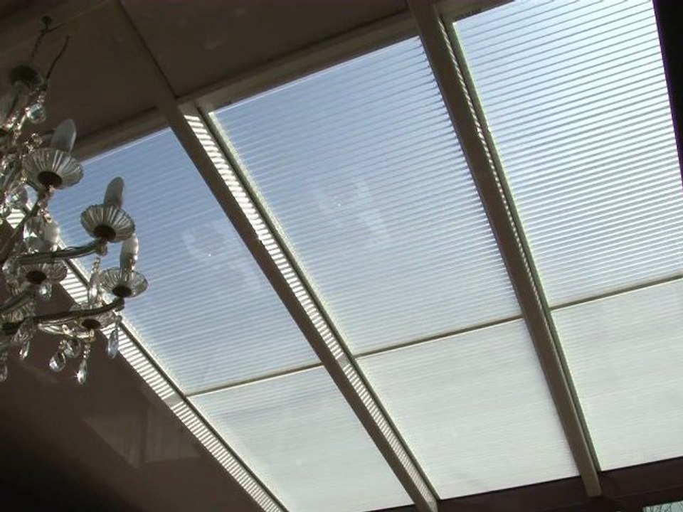 Toiture de véranda à double vitrage et store intégrés Véralam