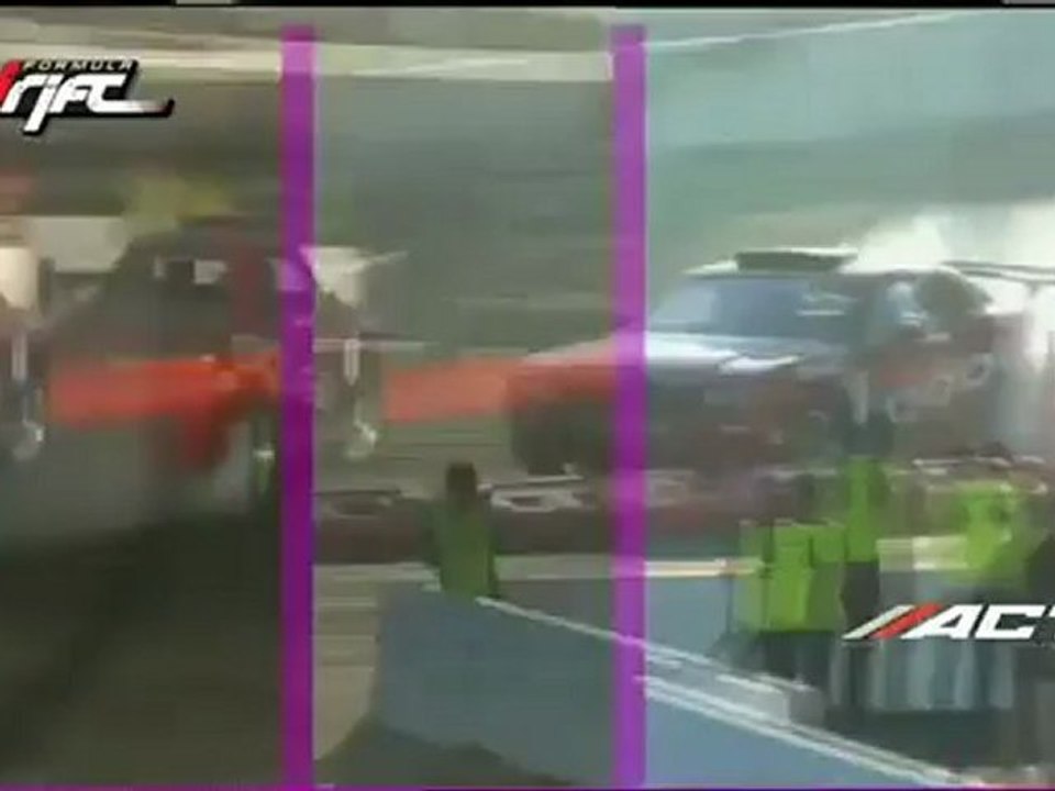 Samuel Hubinette scores a 78.7 during session 1 of qualifying for Formula Drift Round 7