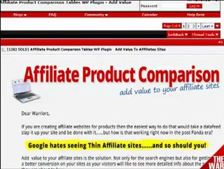 Affiliate Product Comparison Video Review