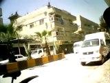 فري برس ريف دمشق الغوطة الشرقية  مدينة حمورية انتشار اليات عصابات الاسد  12 4 2012 ج2 Damascus
