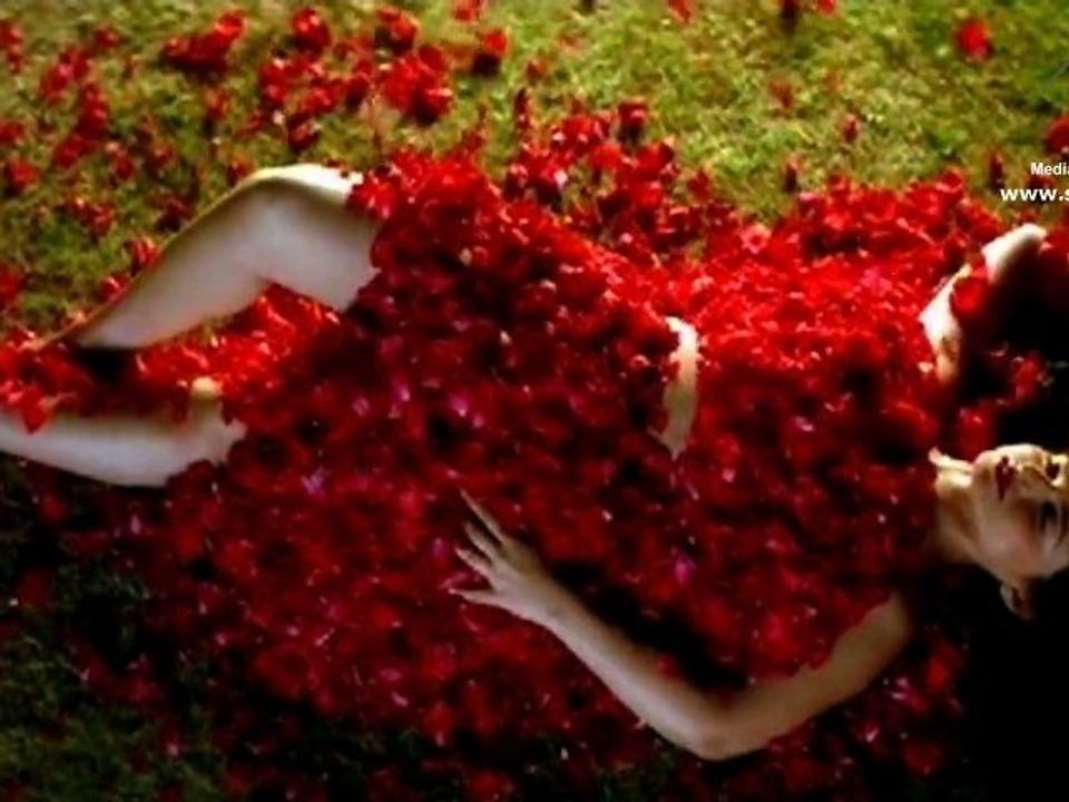 Sexy Nude Actress Under Flower