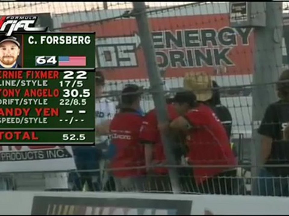 Chris Forsberg ran a 67.6  during session 2 of qualifying for Formula Drift Round 7