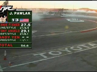 Justin Pawlak ran a 74.9  during session 2 of qualifying for Formula Drift Round 7