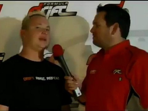 Jarod DeAnda interviews Matt Waldin during Formula Drift Round 7