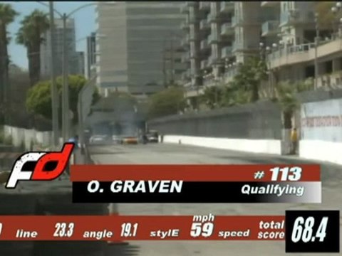 OTTO GRAVEN #113 at Formula Drift Round 1, Long Beach California 2011 qualifying