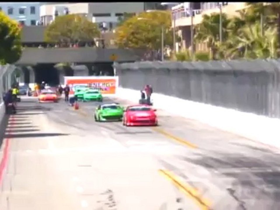 JEFF ABBOTT VS DENNIS MERTZANIS IN FORMULA DRIFT ROUND 1 LONG BEACH CALIFORNIA 2011 TOP 32