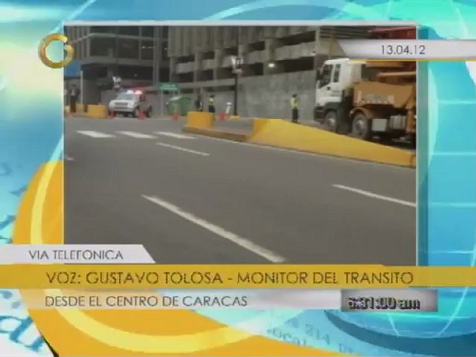 Reporte del tráfico desde el centro de Caracas