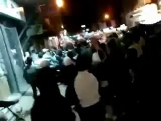 فري برس دمشق الميدان مظاهرة مسائية في سوق أبو حبل 12 4 2012 Damascus