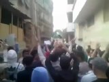فري برس ريف دمشق داريا مظاهرة لاحرار داريا تضامنا مع المدن المحاصرة 12 4 2012 Damascus