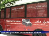 Lebanon 'peace bus' commemorates civil war