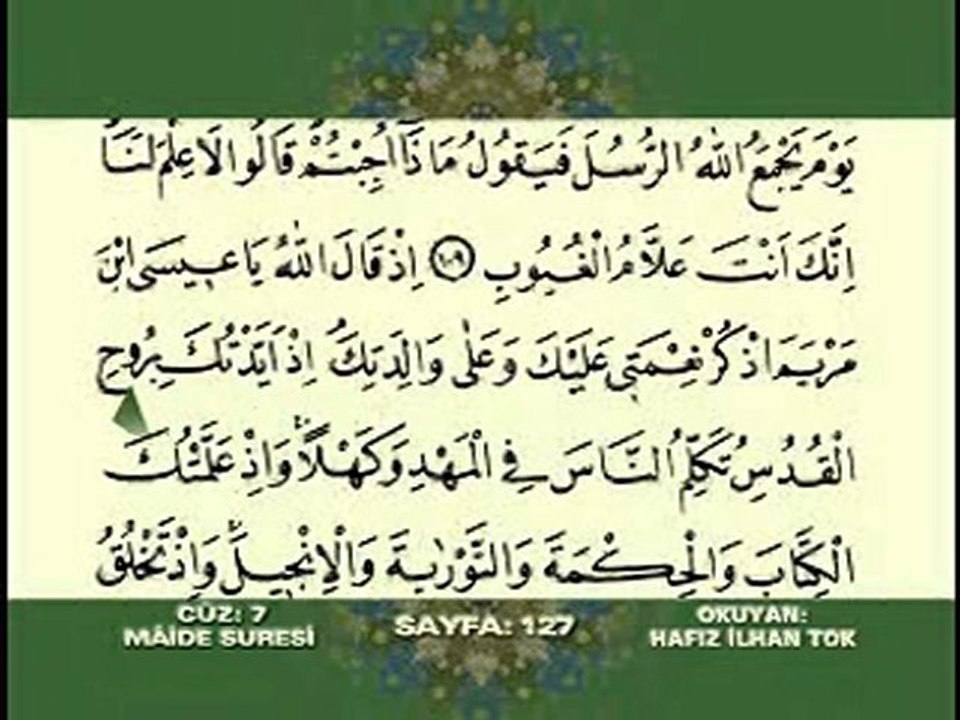 Maide Suresi 83-120  Kuran Kerim Hatim Takip Et - OSMANLI - Kültürünü Yayma ve Yaşatma Derneği - Kütahya - OKYAY DERNEĞİ