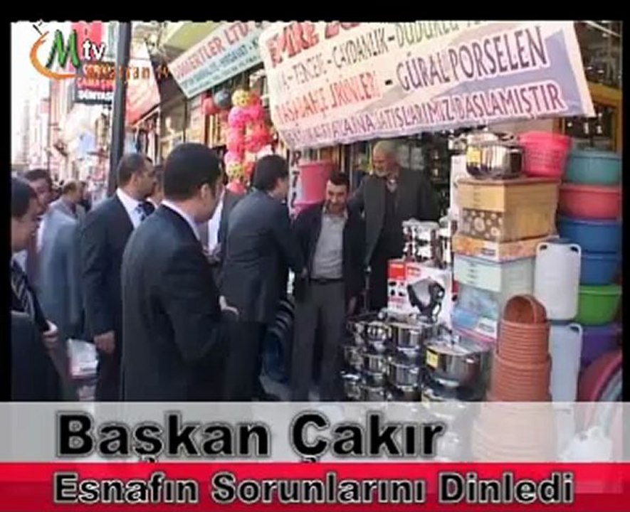 Başkan çakır esnafın sorunlarını dinledi