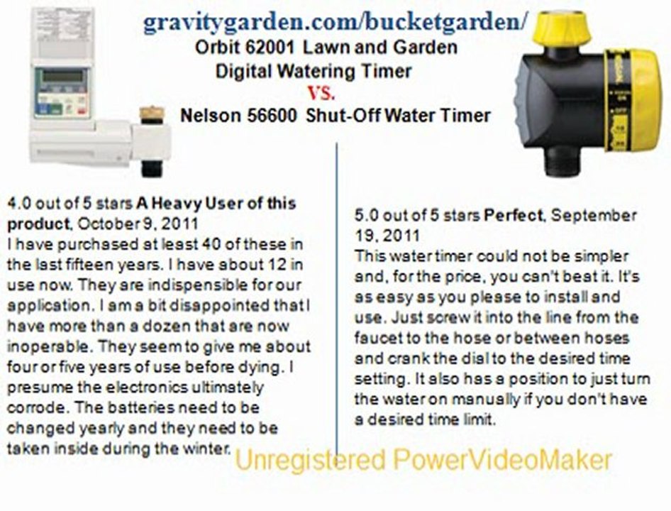Orbit 62001 Lawn and Garden Digital Watering Timer vs Nelson 56600 Shut