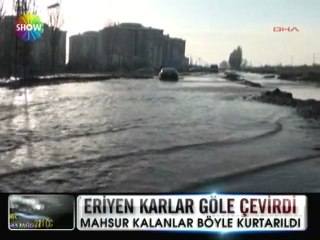 Eriyen karlar göle çevirdi - 13 nisan 2012