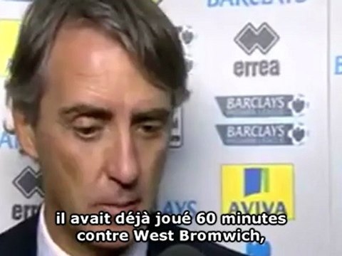 Mancini : Si on avait eu Tévez toute l'année...