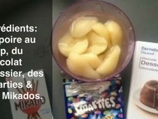 Hérisson poire chocolat et Mikados