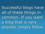 A Successful Blog Secrets
