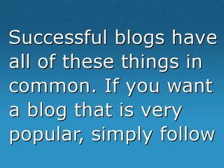 A Successful Blog Secrets