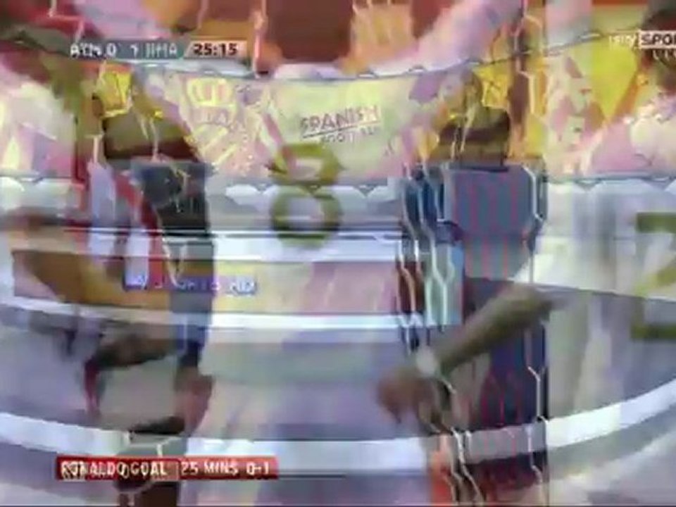 Athletico Madrid v Real Madrid - C. Ronaldo Amazing Free Kick - April 2012