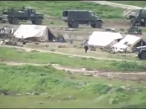 فري برس حمص الصامدة الوعر تمركز المدفعية والهاون في منطقة الغابة المحاذية للوعر 14 4 2012 Homs