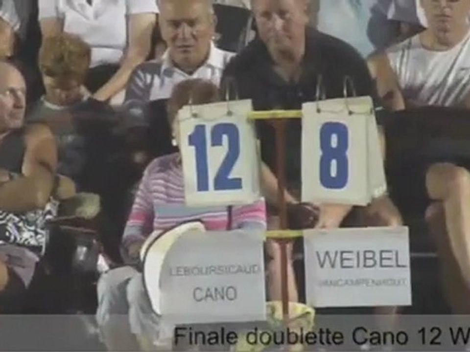 Fin de la finale du Mondial de Millau doublette à pétanque 2011