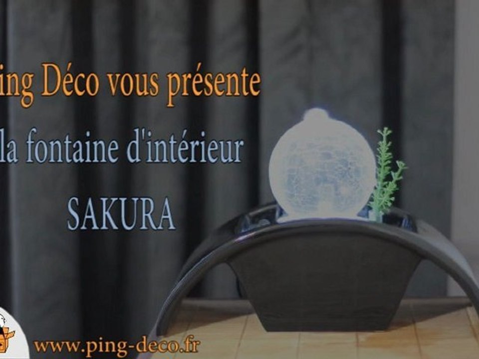 Fontaine d'intérieur Sakura objet déco idéale pour une ambiance zen - www.ping-deco.fr