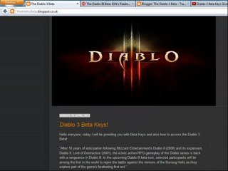Diablo 3 Beta Keys - Updated April 14th 2012