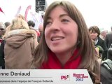 Laurianne Deniaud au rassemblement pour François Hollande à Paris-Vincennes