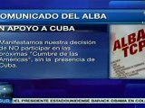 ALBA no participaré en Cumbres de las Américas sin Cuba