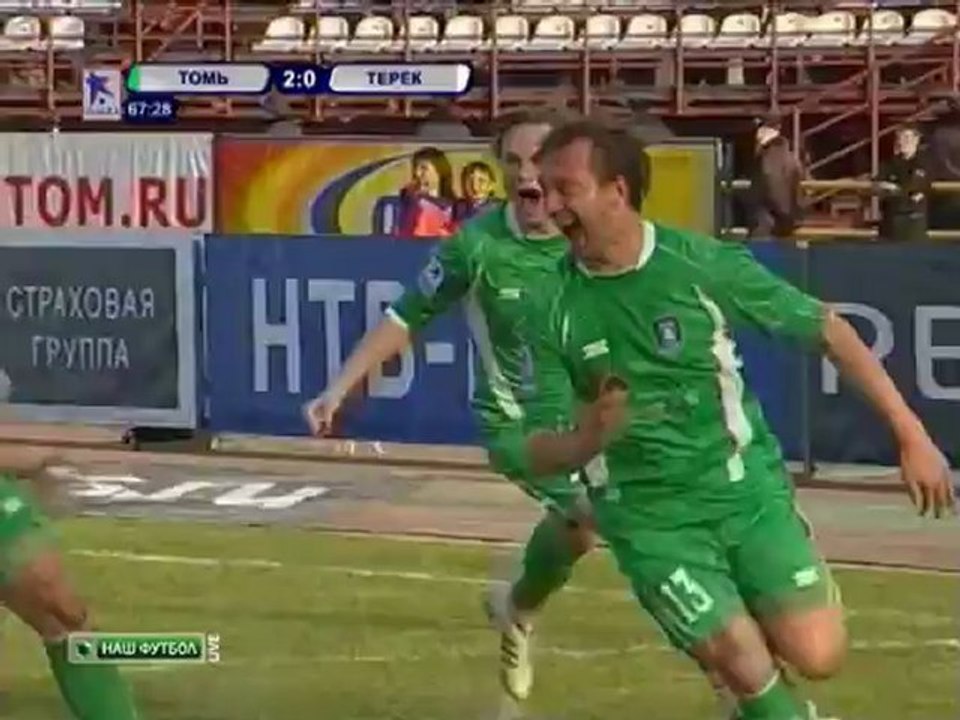 РФПЛ 2011/12. 39 тур. Томь - Терек 3-0 (2-0 Гультяев)