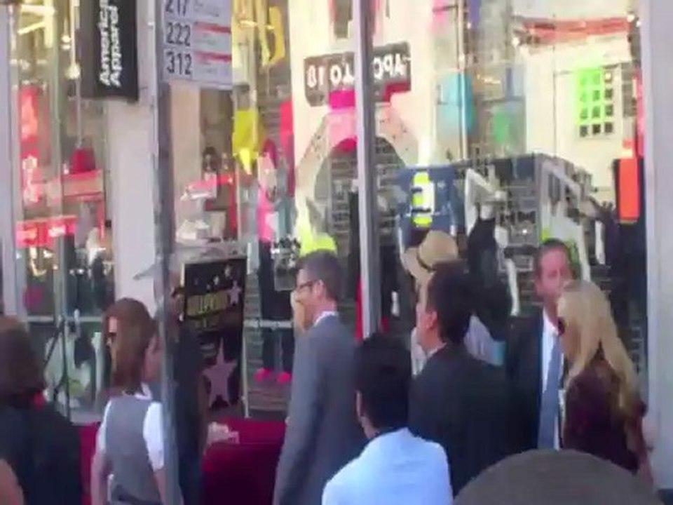 Ashton Kutcher arrived to Jon Cryer star ceremony on hollywood walk of fame