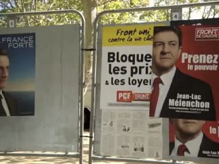 Panneaux d'affiches électorales pour la présidentielle 2012
