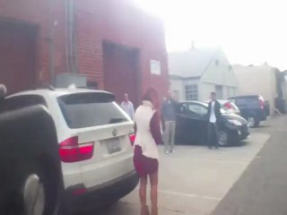 Aubrey O'Day and Pia Toscano at the recording studio in Hollywood