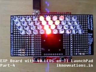 4 x10 LED Display using EXP board for TI LaunchPad-Part 4