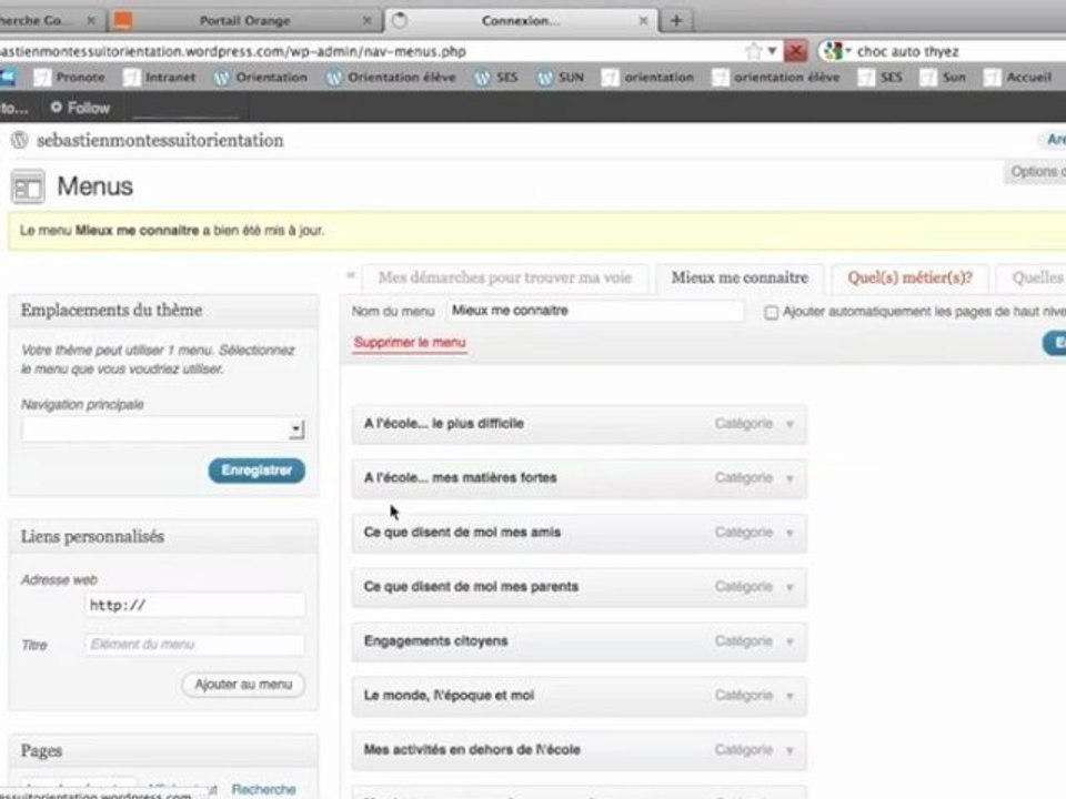 Tutoriel Blog orientation