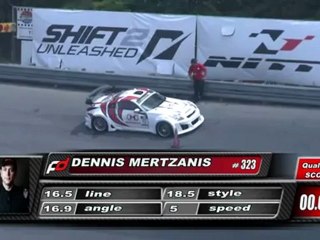 DENNIS MERTZANIS at Formula Drift Round 4, Wall Stadium NJ, Top 32 (1st run)