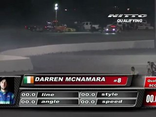 DARREN MCNAMARA  During Qualifying for Top 32 @Formula Drift Las Vegas 2011 (first run)