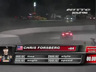 CHRIS FORSBERG During Qualifying for Top 32 @Formula Drift Las Vegas 2011 (first run)