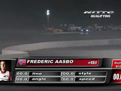 FREDRIC AASBO During Qualifying for Top 32 @Formula Drift Las Vegas 2011 (first run)