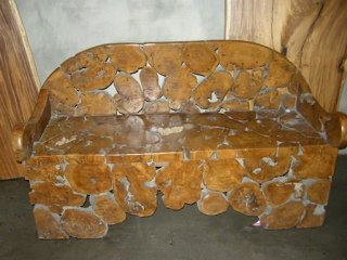 Teak Root Bench