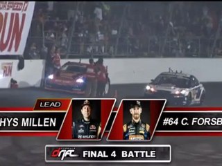 CHRIS FORSBERG vs RHYS MILLEN @ Formula Drift Round 7 During FINAL 4 Crash