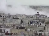 فري برس حمص هااام  تجدد القصف  العنيف لحي الخالدية بحمص وتصاعد الدخان من المنازل 15 4 2012 Homs