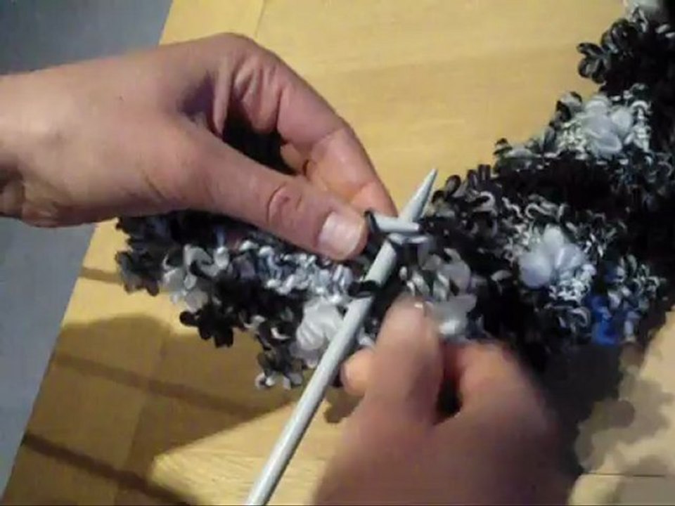 Comment tricoter la laine "flower" de Grundl ? tuto pour tricoter une écharpe originale facilement