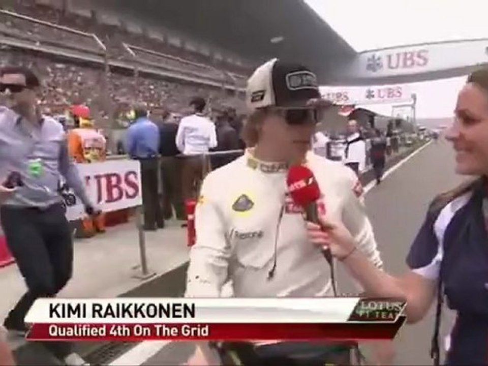 China 2012 Kimi Räikkönen Grid Interview