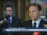 Wiadomości 16.04.2012 Radosław Sikorski w sprawie trybunału i Katynia