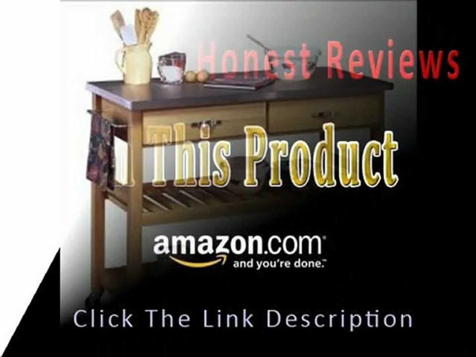 Home Styles Furniture Stainless Steel Kitchen Cart in Natural Finish