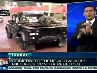Gobierno del Congo detiene actividad militar contra rebeldes