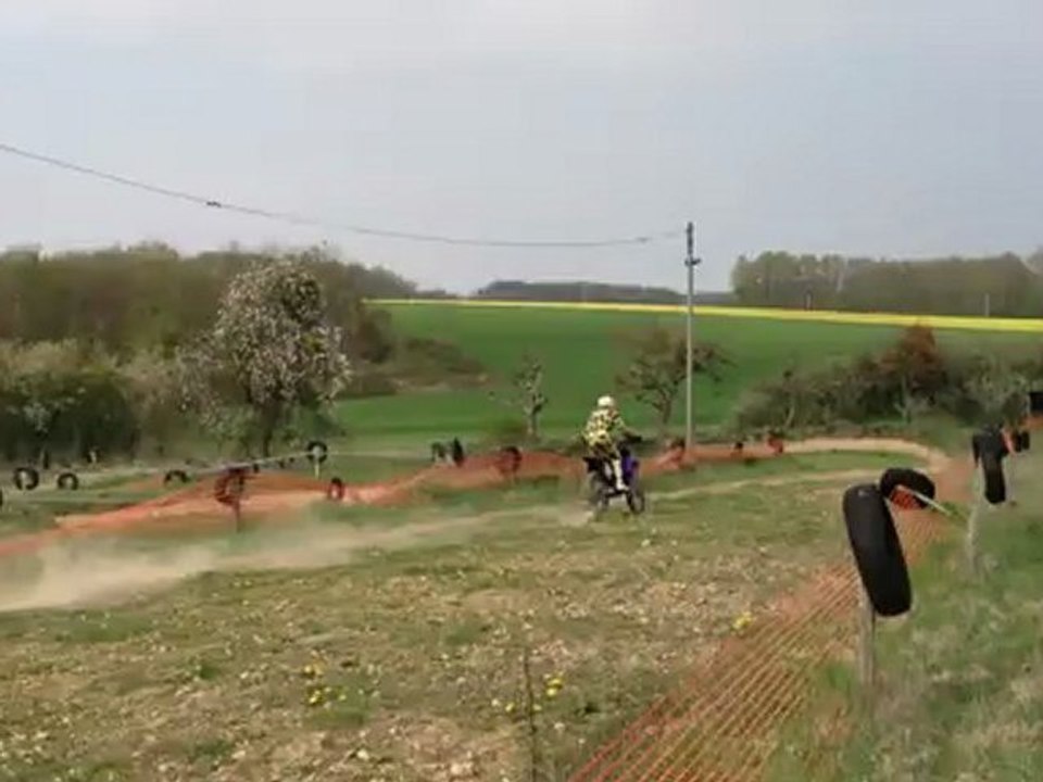 jujudu 49 1er roulage mob cross FLC-Racing 125 kx moteur 50cc derbi